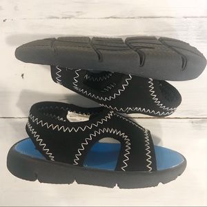 Water shoes. Toddler size 4. Black with blue.